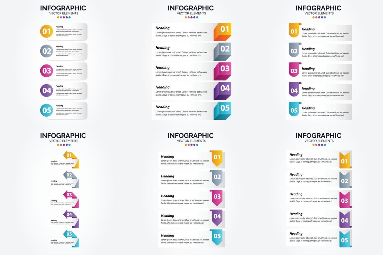 flaches Designset der Vektorillustrations-Infografiken für Werbebroschürenflieger und -zeitschrift vektor