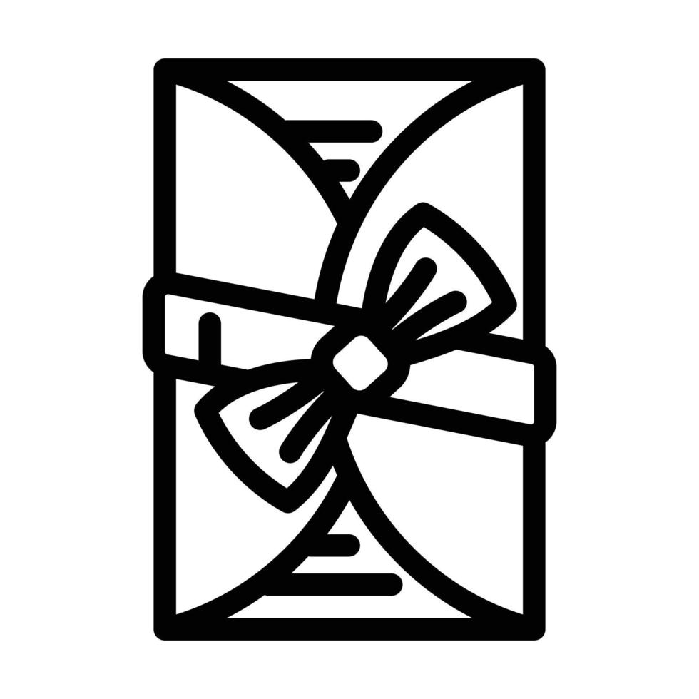 Einladungskarte am Hochzeitstag Symbol Leitung Vektor Illustration