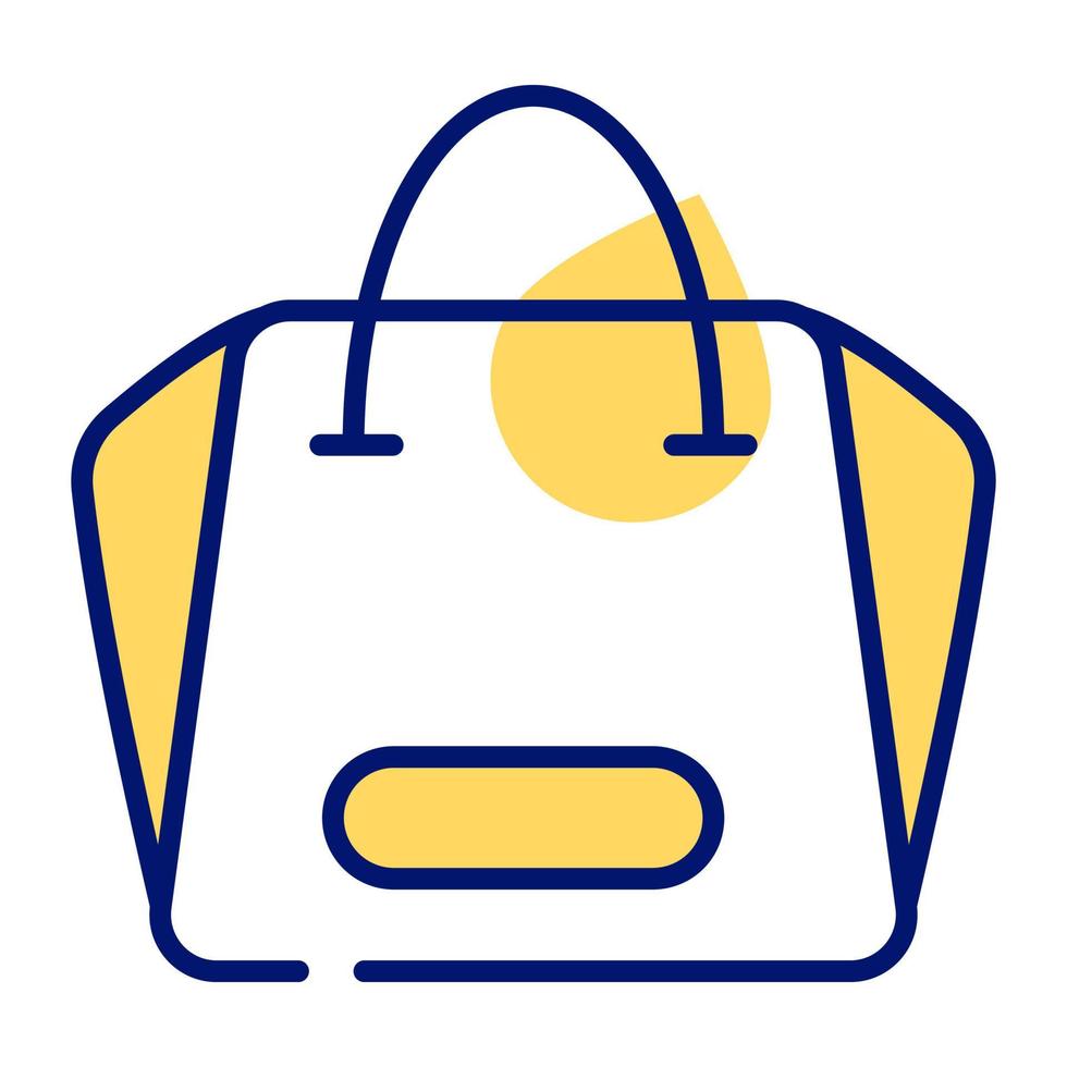 Einkaufstaschensymbol, editierbarer Vektor einfach zu bedienen