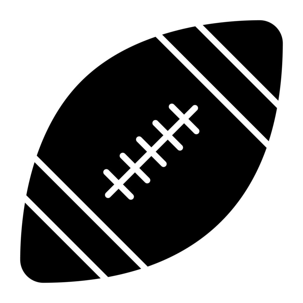 Rugby-Ball-Symbol für Premium-Nutzung, amerikanischer Ball-Vektor vektor