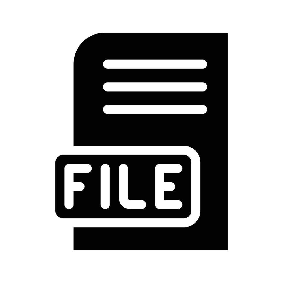 fil digital dokumentera glyf ikon vektor illustration
