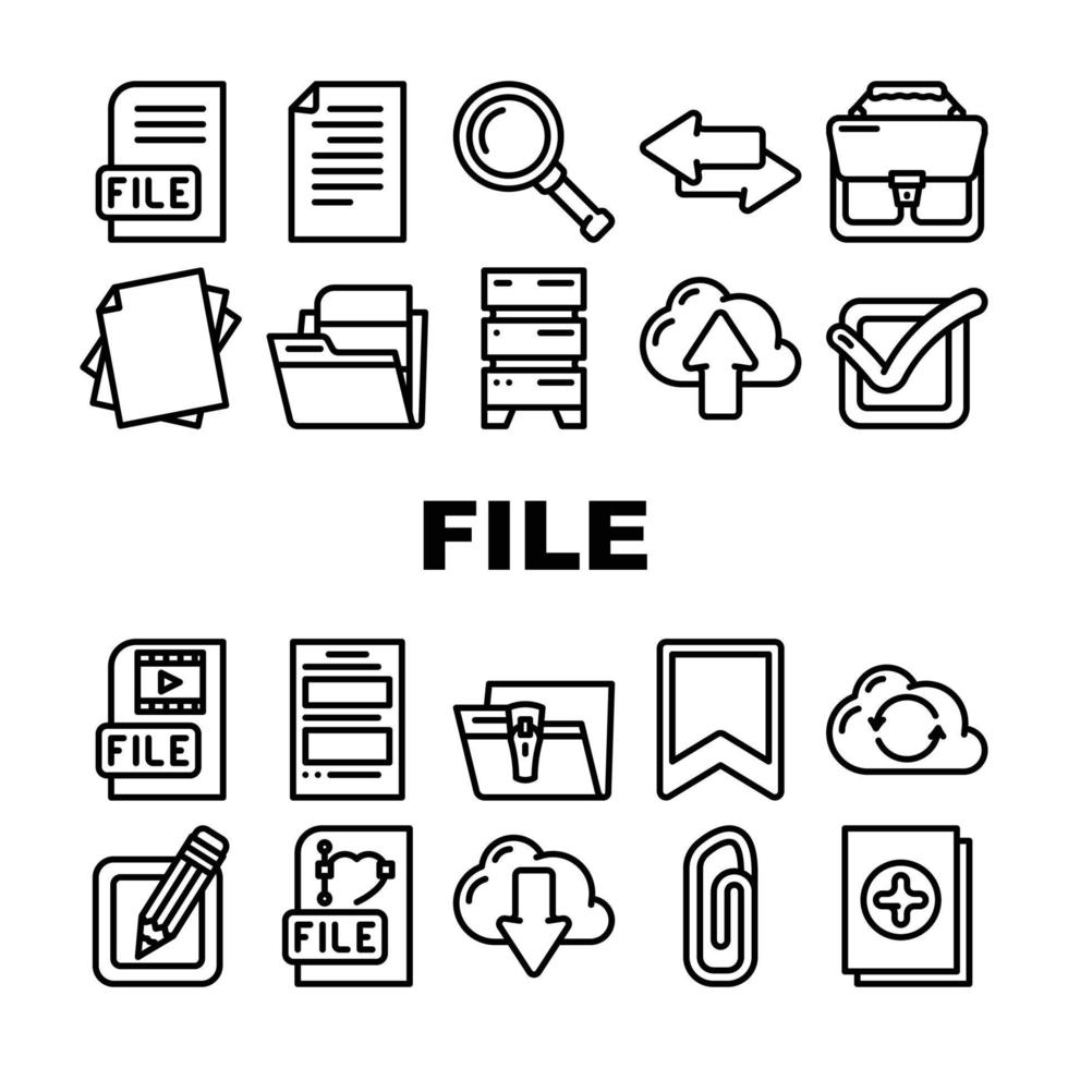 fil dator digitala dokument ikoner som vektor