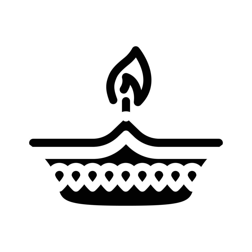 Diwali-Feiertags-Glyphen-Symbol-Vektor-Illustration vektor