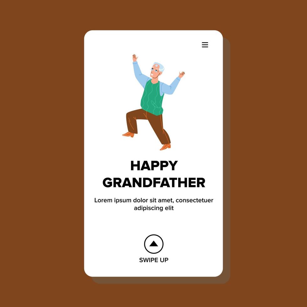 Glücklicher Großvater feiert Jubiläumsvektor vektor