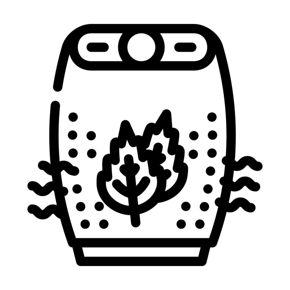 Aroma hinzufügen Luftfilterlinie Symbol Vektor Illustration