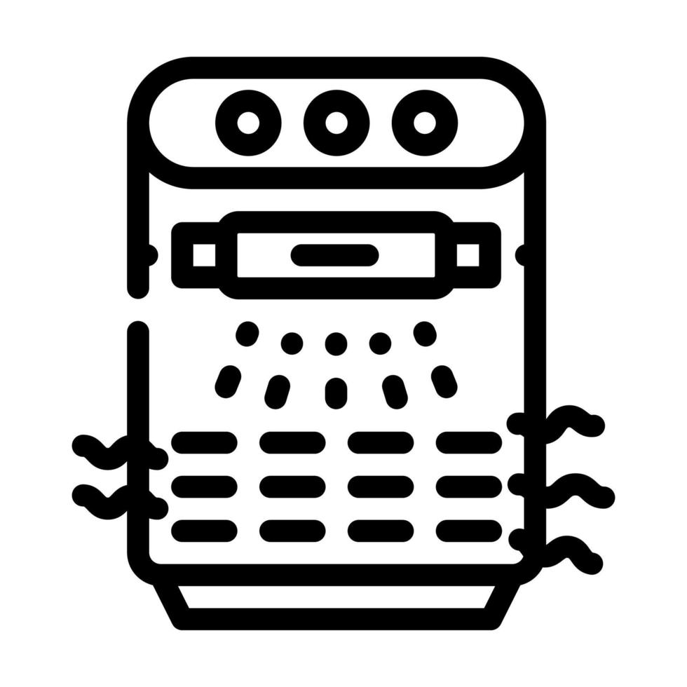 Ionisation Luftreiniger Symbol Leitung Vektor Illustration