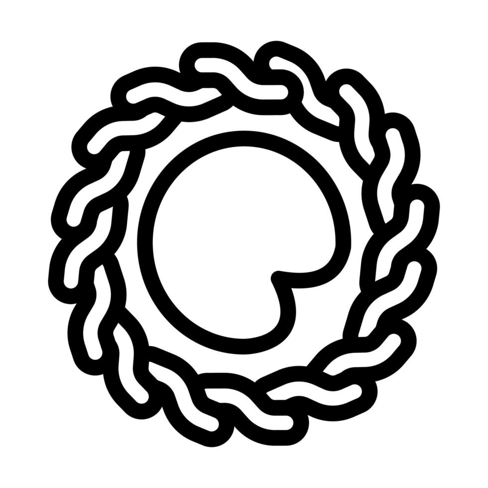 tortellini gericht linie symbol vektor illustration