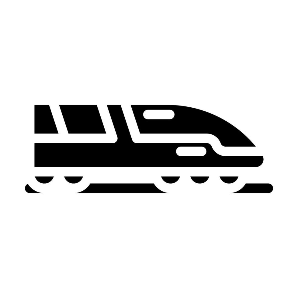 Eisenbahn elektrische Glyphen-Symbol-Vektor-Illustration vektor