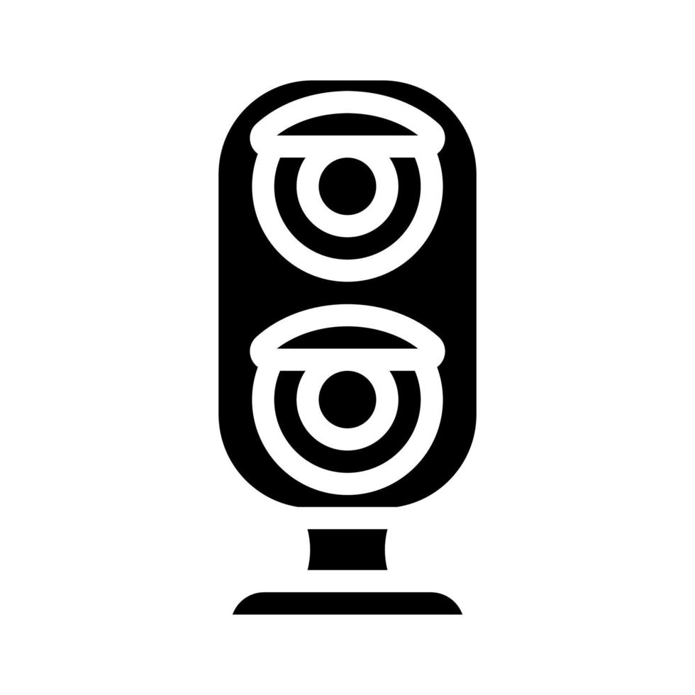 järnväg trafik ljus glyf ikon vektor illustration