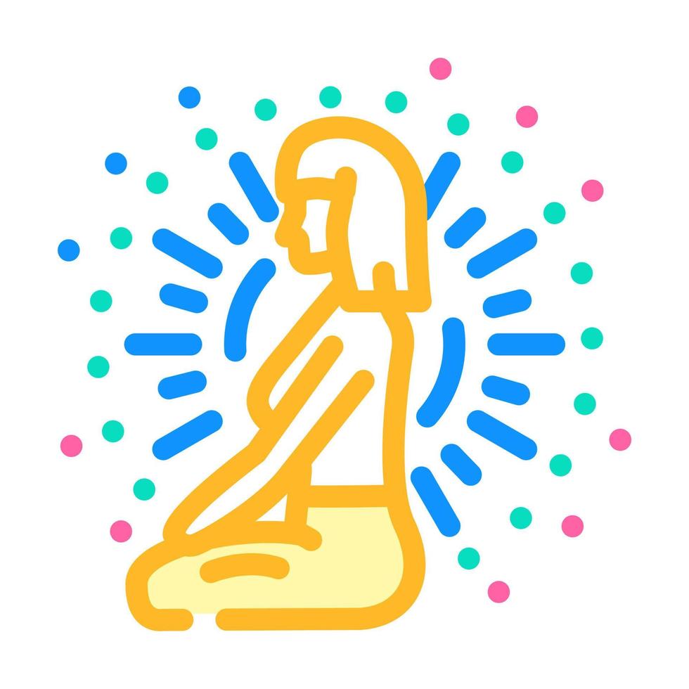 Harmonie Meditation Farbsymbol Vektor Illustration