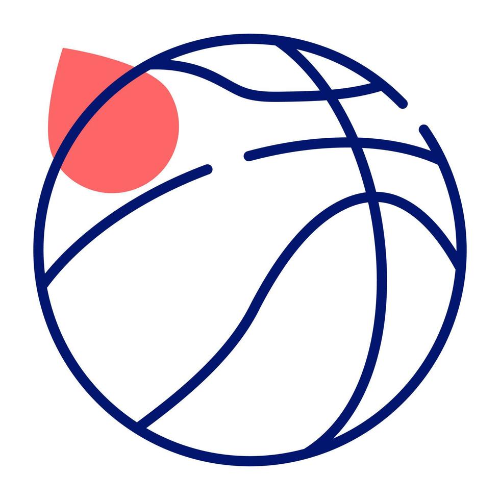 Laden Sie dieses Premium-Vektorsymbol von Basketball herunter, anpassbarer Vektor