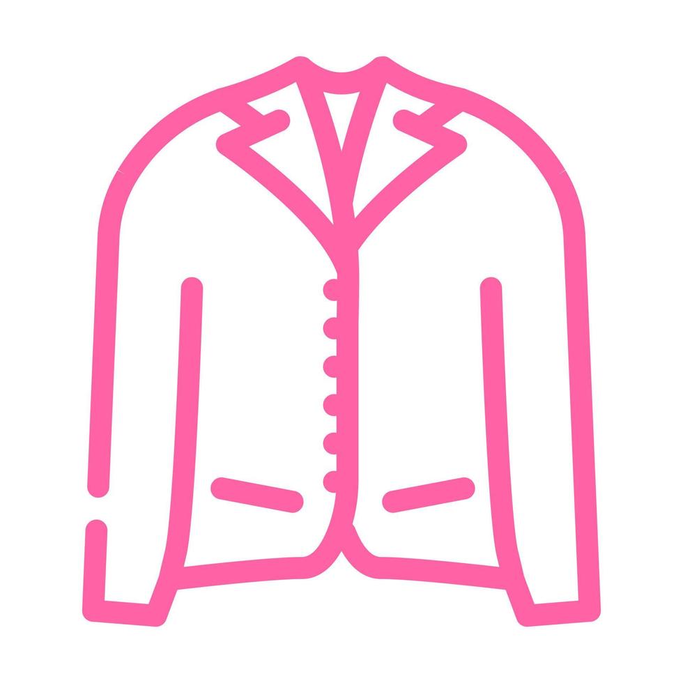 Jacke Kleidung Farbe Symbol Vektor Illustration