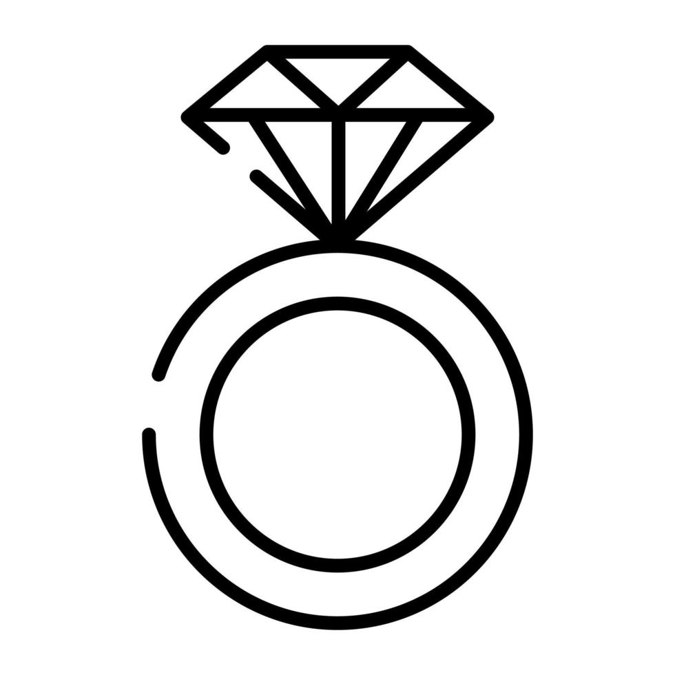 Fantastisk vektor design av diamant ringa, bröllop ringa
