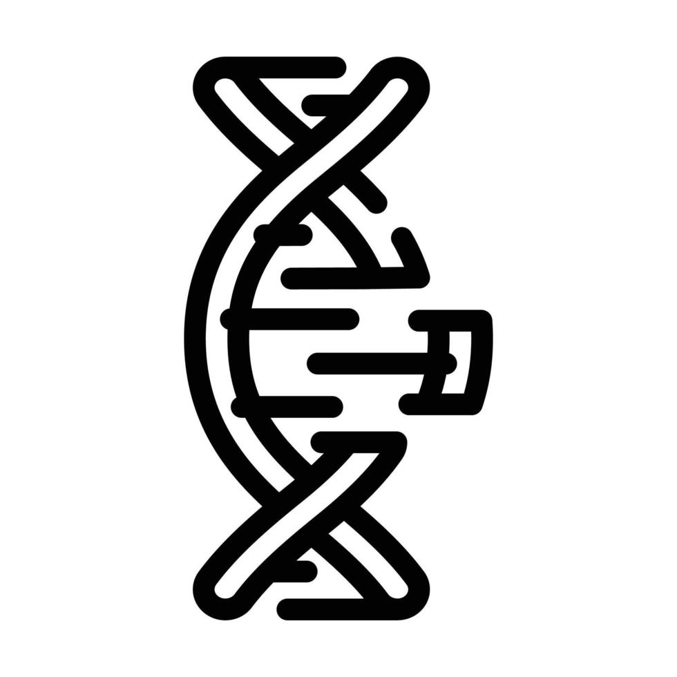 dna-codezeilensymbolvektor isolierte illustration vektor