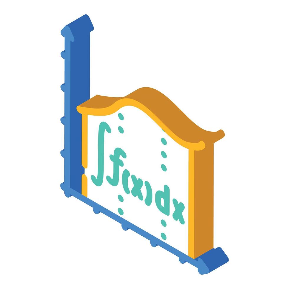 integration matematik data vetenskap isometrisk ikon vektor illustration