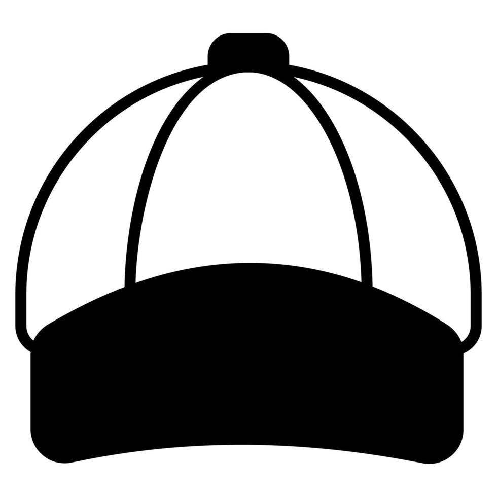 eine Ikone der p-Kappe im modernen Stil, Sportzubehörvektor vektor