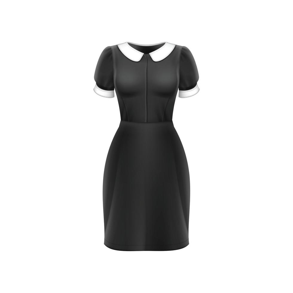 Kleid schwarz weiblicher Vektor