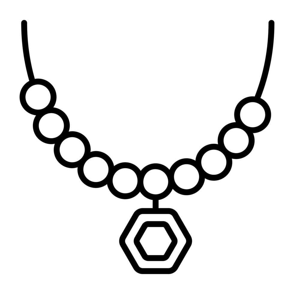 Halskette aus Perlen, Vektordesign, ein trendiges Kettendesign vektor