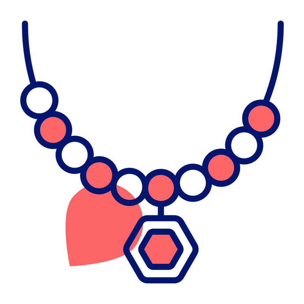 Halskette aus Perlen, Vektordesign, ein trendiges Kettendesign vektor