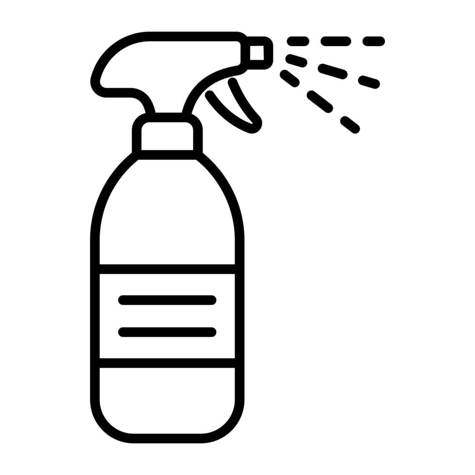 Sprühflaschen-Vektordesign, Hygiene- und Reinigungssymbol vektor