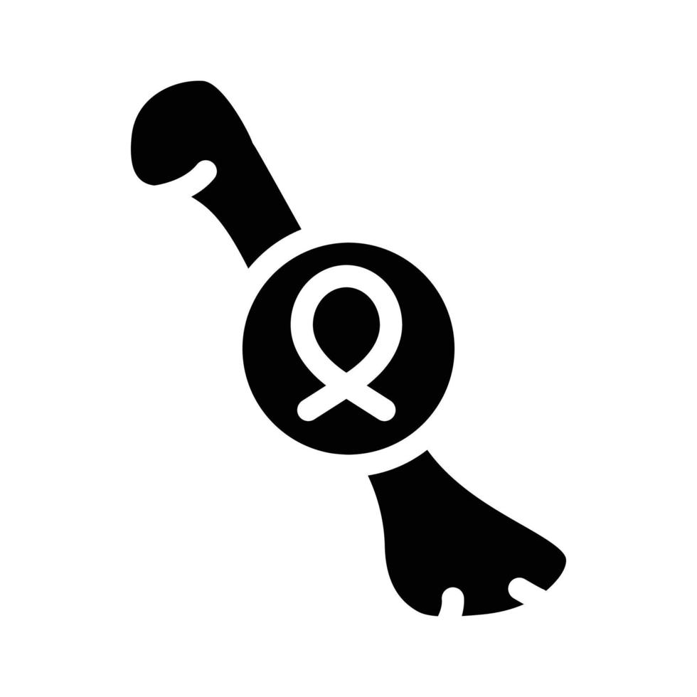 Knochenkrebs Glyphe Symbol Vektor Illustration Zeichen