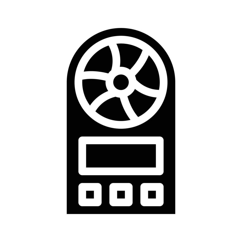 Anemometer-Messgeräte Glyph-Symbol-Vektor-Illustration vektor