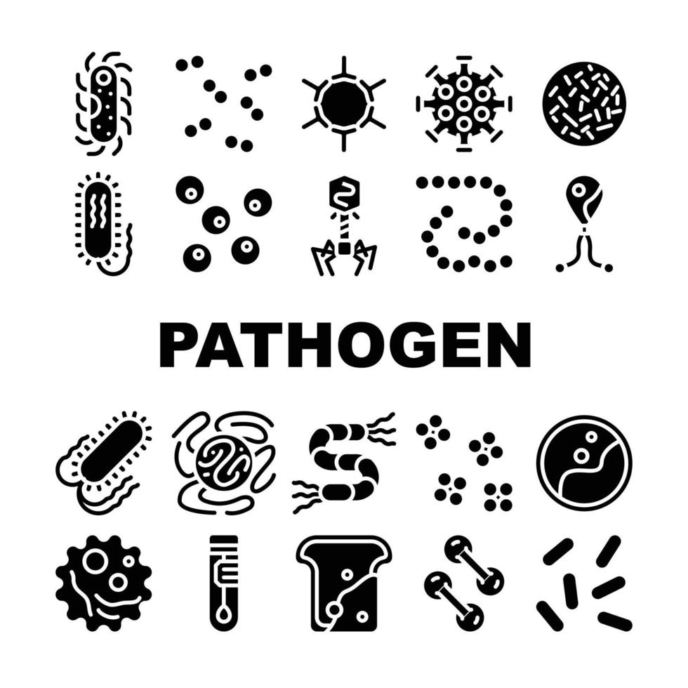 patogen virus sjukdom samling ikoner som vektor