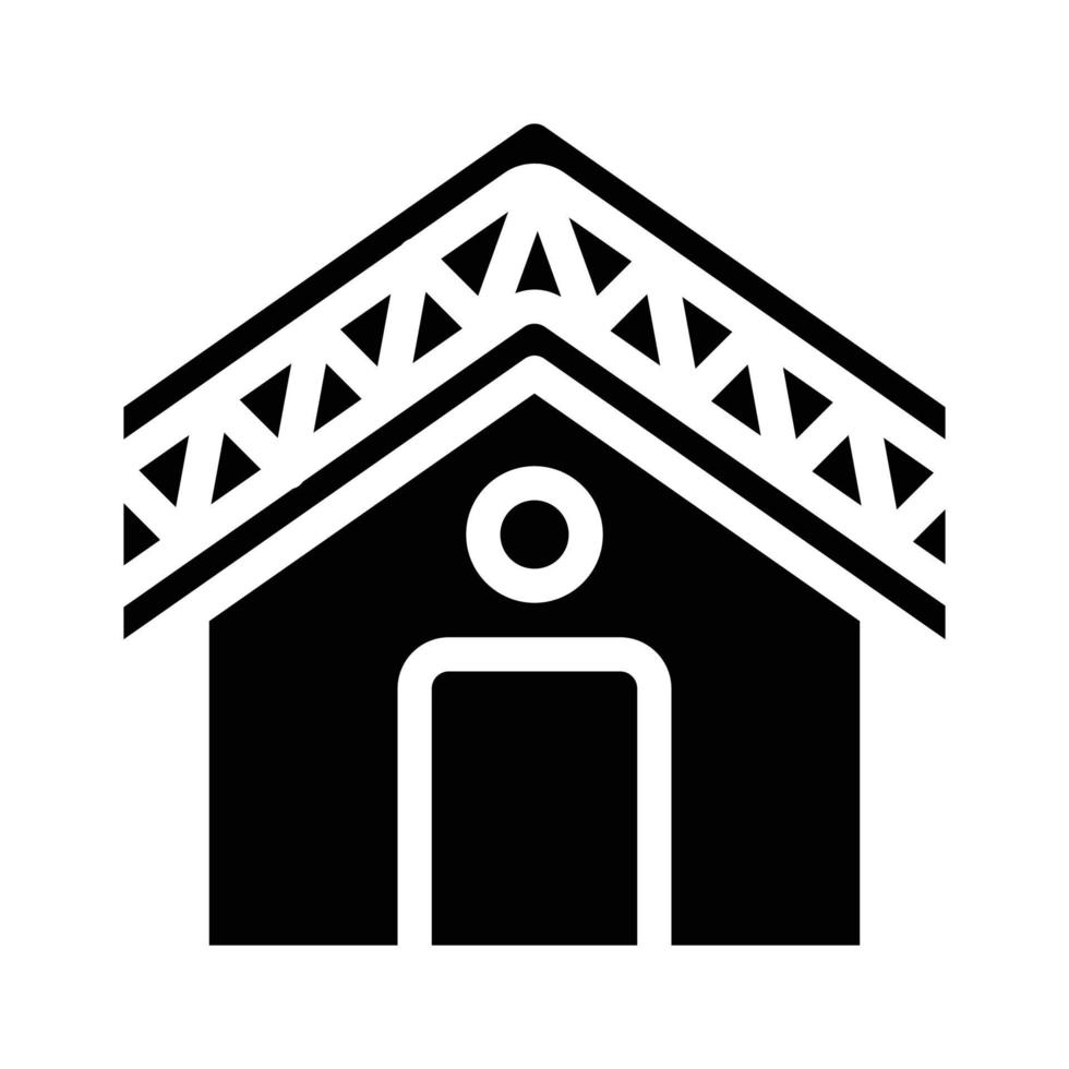 Gebäudedach wasserdichte Glyphen-Symbol-Vektorillustration vektor