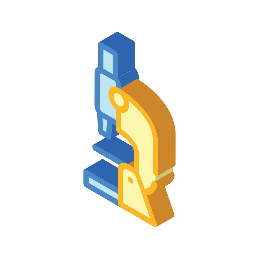 isometrischer symbolvektor der mikroskopausrüstung isolierte illustration vektor