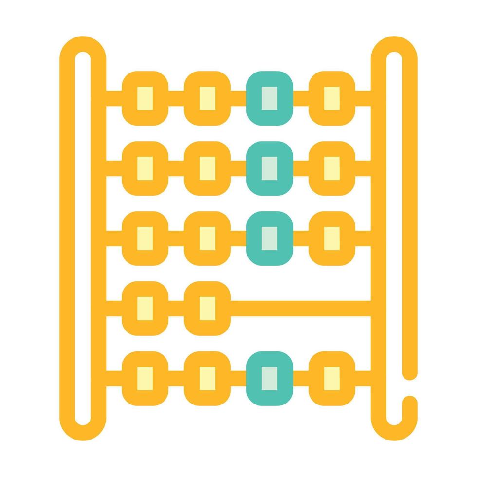 Abakus Zähler Farbe Symbol Vektor isolierte Illustration