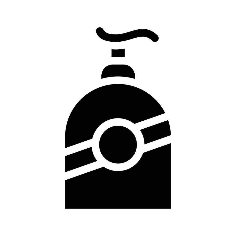Solskydd pump flaska glyf ikon vektor illustration