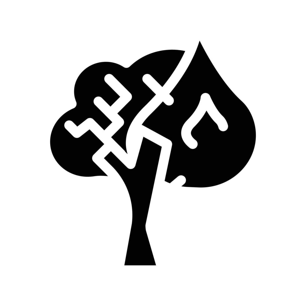 Waldbrände Glyphen-Symbol Vektor-Symbol-Illustration vektor