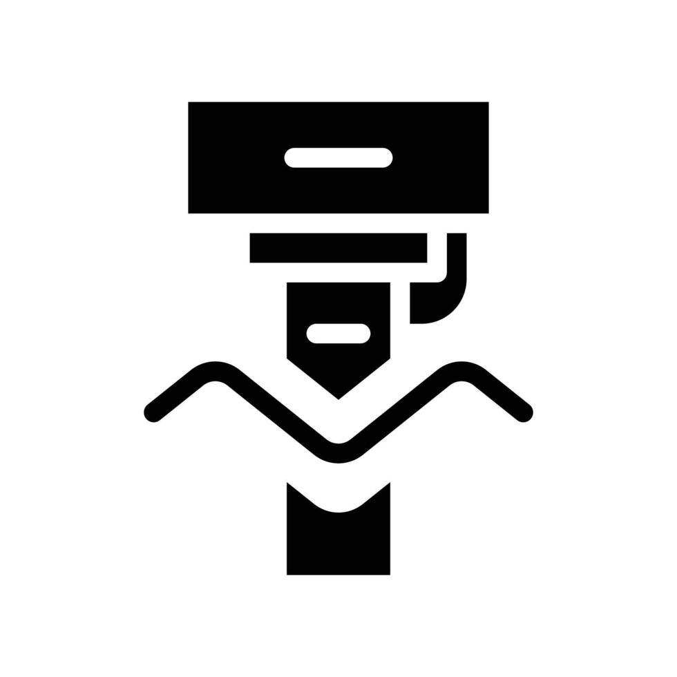 Biegen von Metallen Glyphen-Symbol-Vektor-Illustration vektor