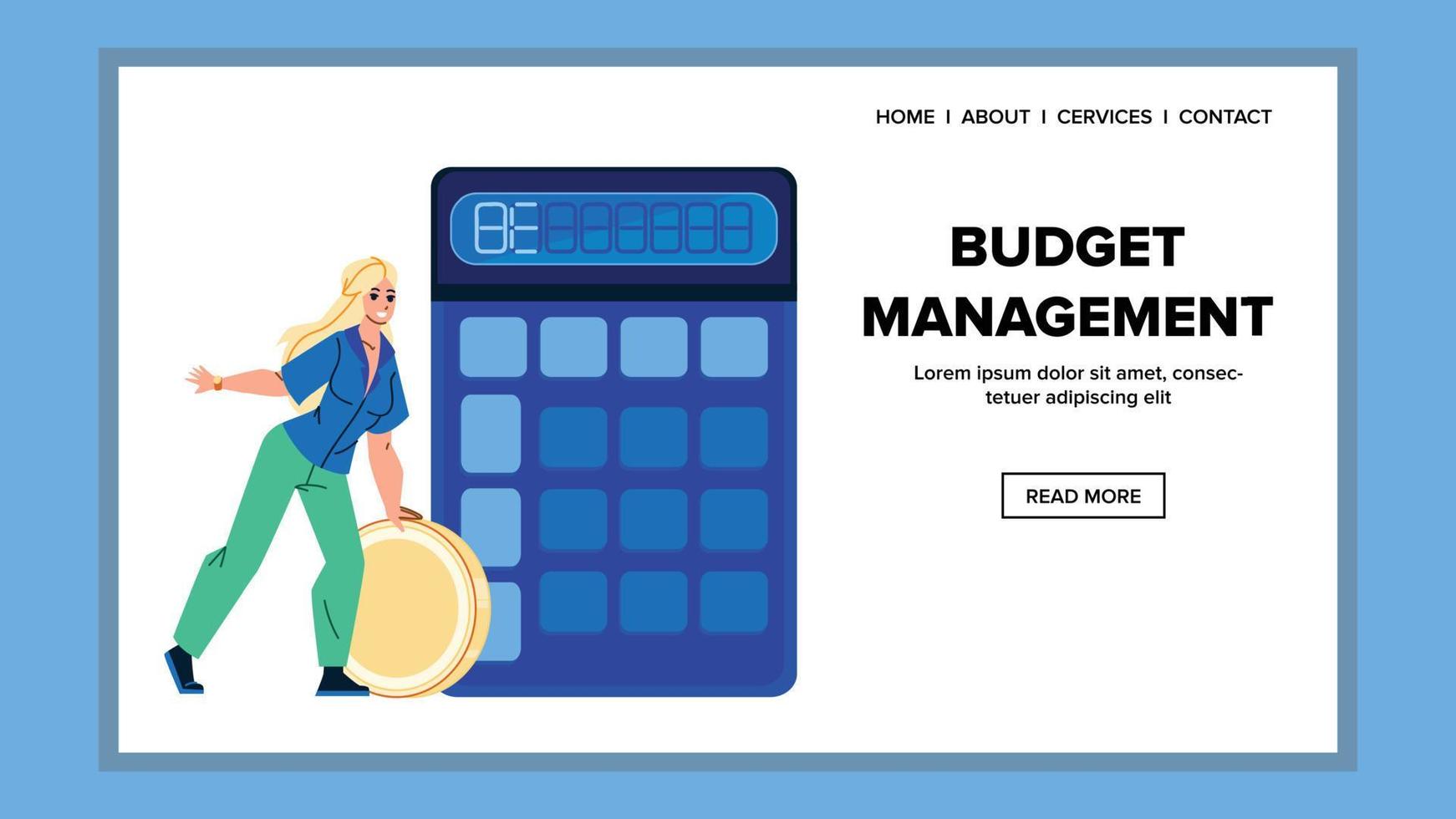 Budgetmanagement und Planungsbuchhaltervektor vektor