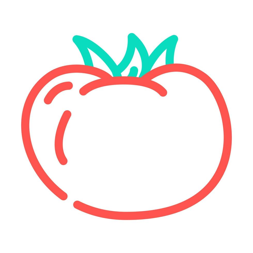 Tomatengemüse Farbe Symbol Vektor Illustration