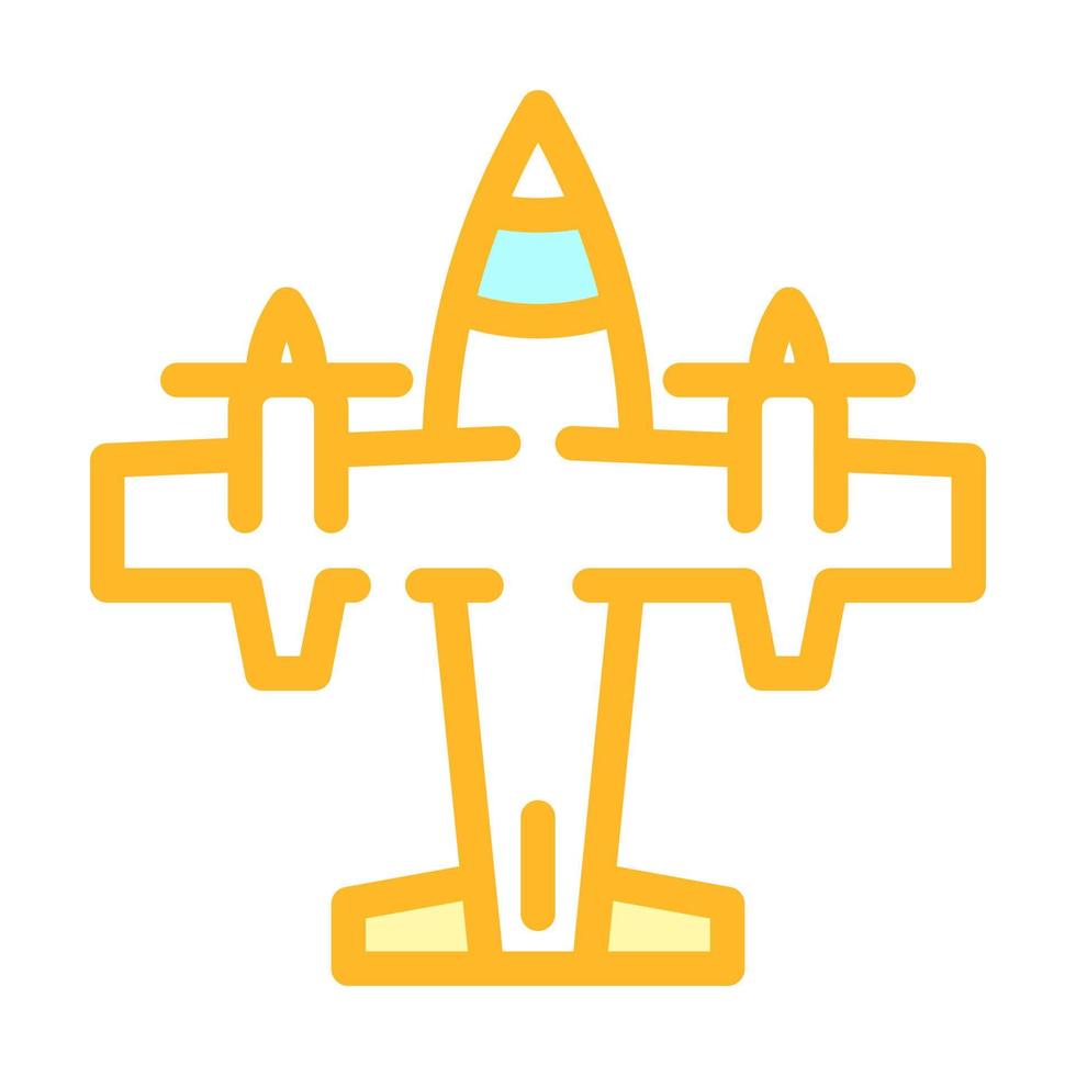 plan flygplan Färg ikon vektor illustration