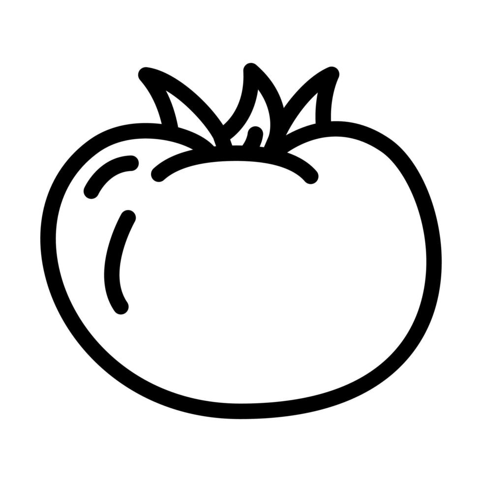 Tomaten-Gemüse-Symbol-Vektor-Illustration vektor