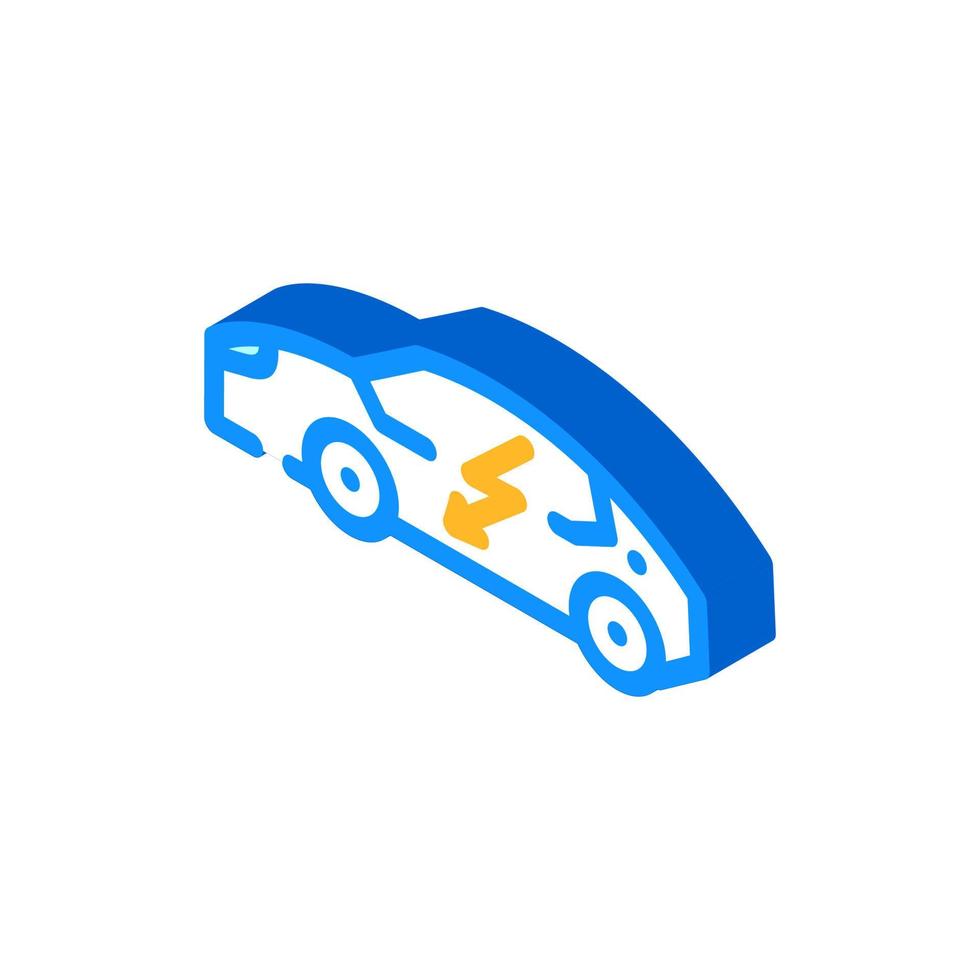 elektrisk bil isometrisk ikon vektor illustration