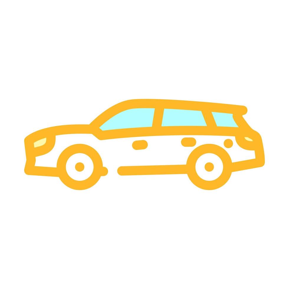 Shooting Brake Auto Farbe Symbol Vektor Illustration