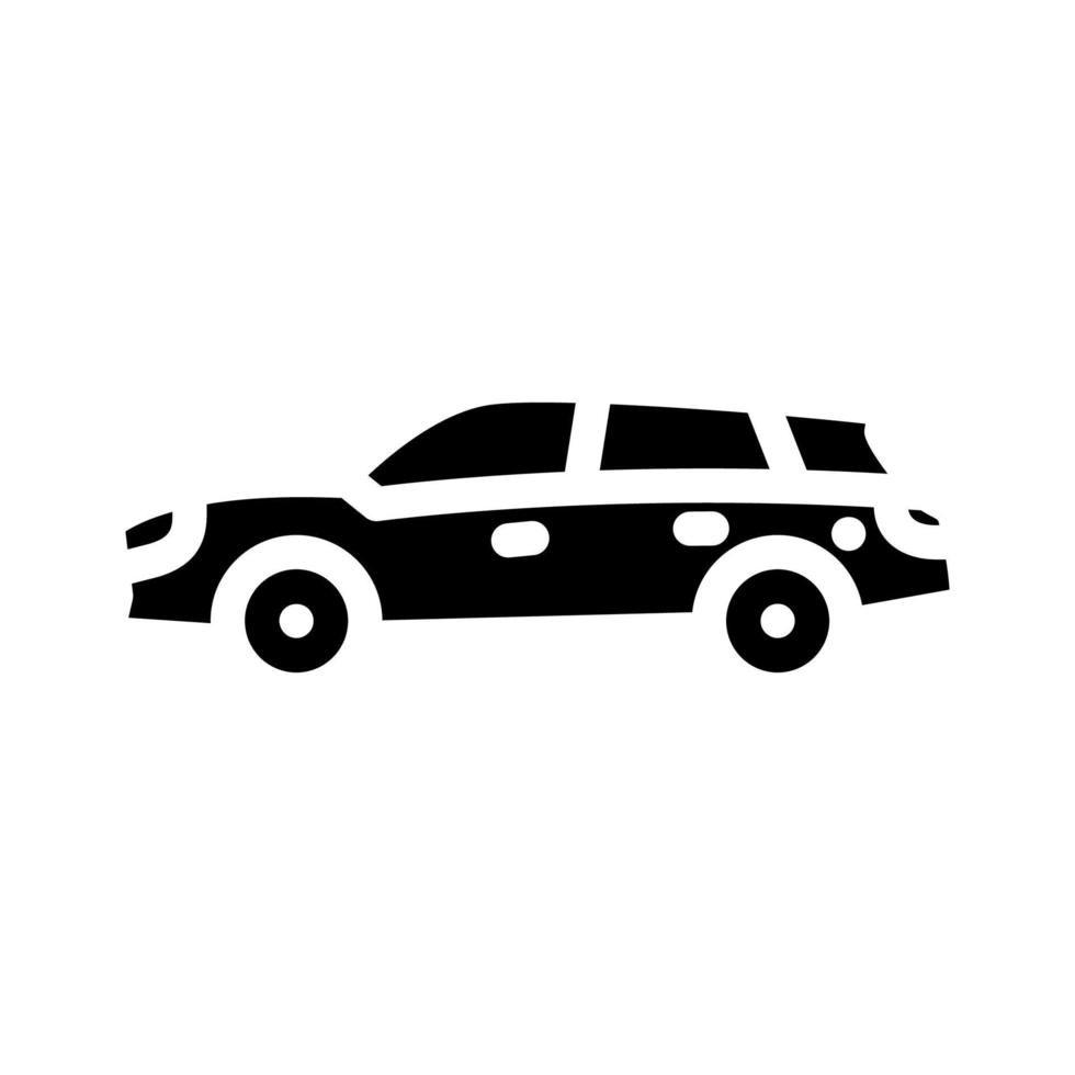 Shooting Brake Auto Glyphe Symbol Vektor Illustration