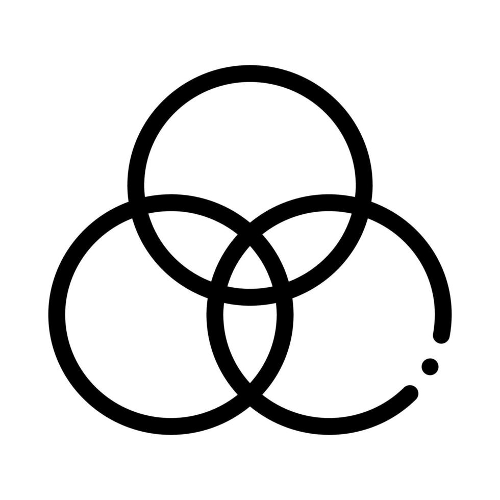 Gleichgewicht runde Zahlen Symbol Vektor Umriss Illustration
