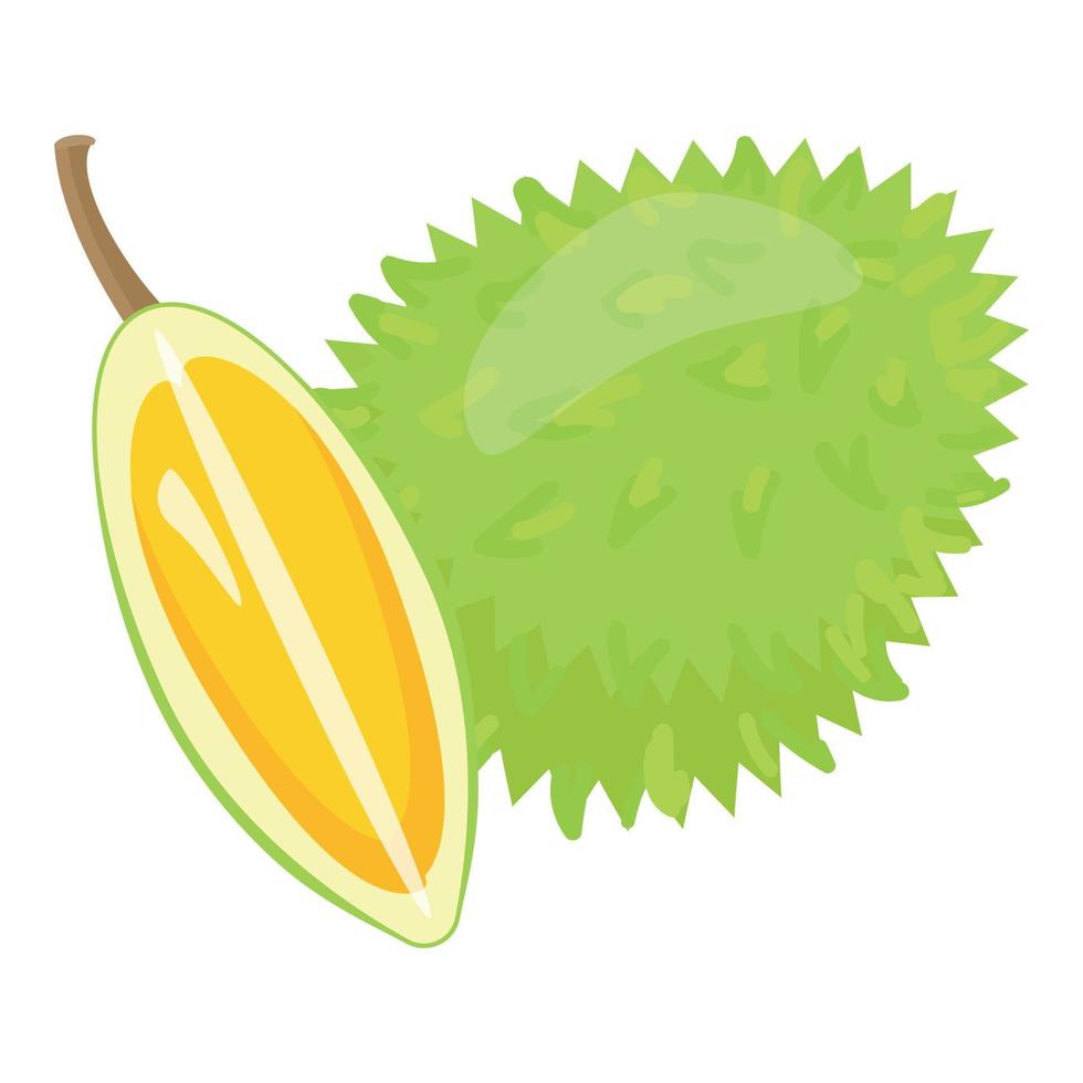 durian tropischer symbolkarikaturvektor. Obst essen vektor