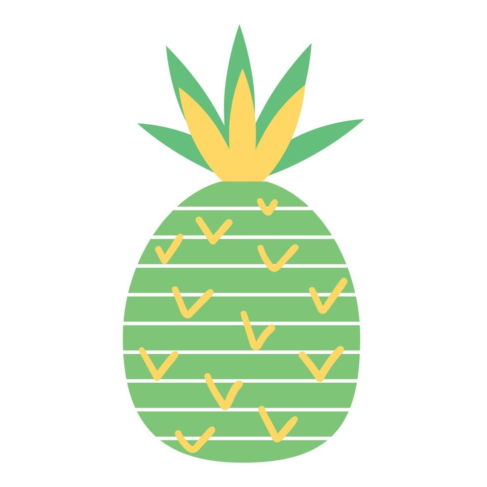 grön ananas ikon tecknad serie vektor. ananas frukt vektor