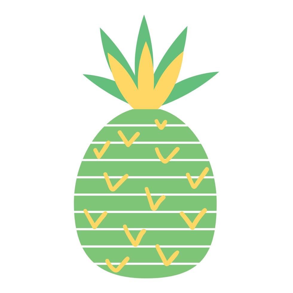 grüne ananas symbol cartoon vektor. Ananas-Frucht vektor
