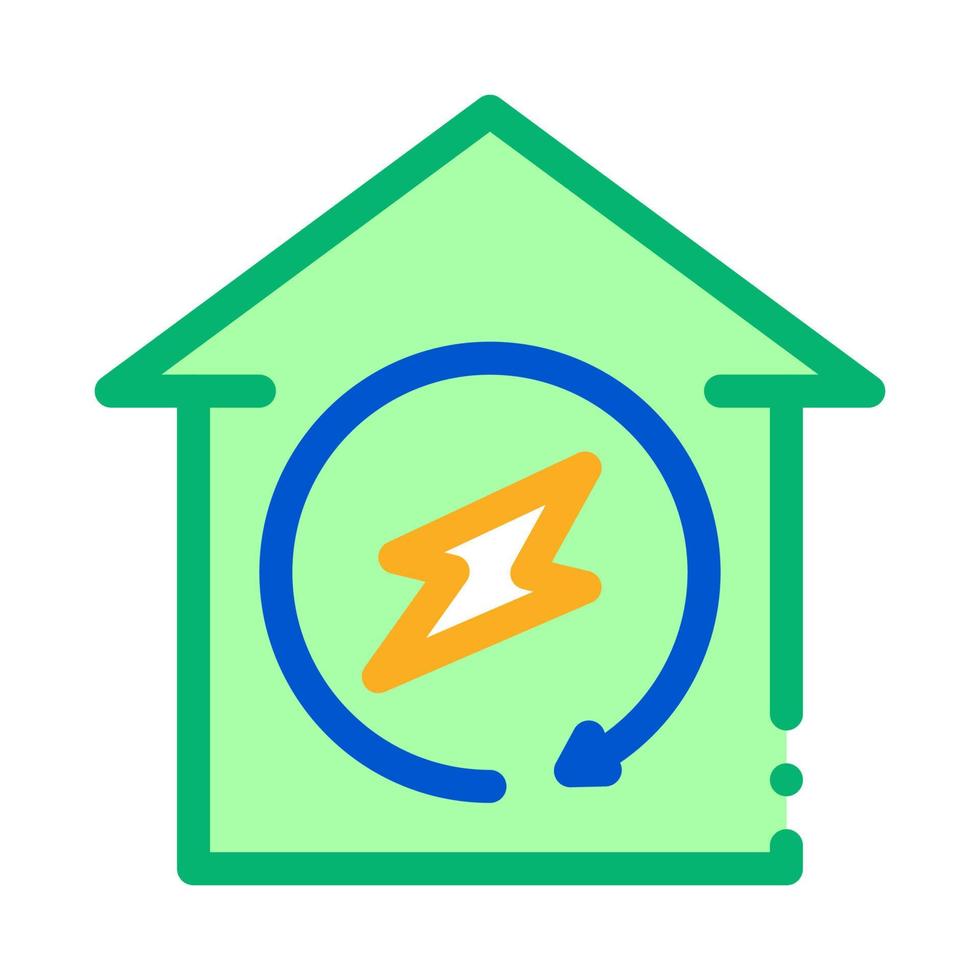 hus energi ikon vektor översikt illustration