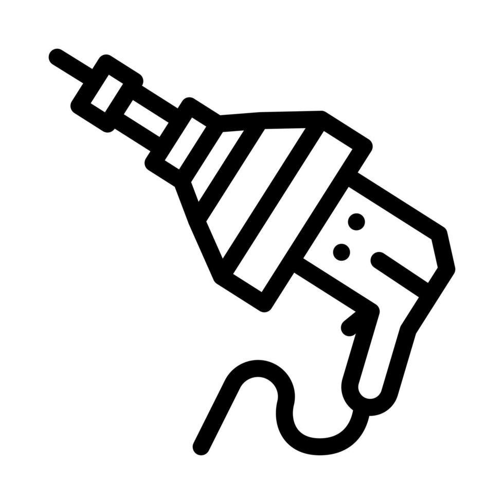 Abflussreinigung Elektrowerkzeug Symbol Vektor Umriss Illustration