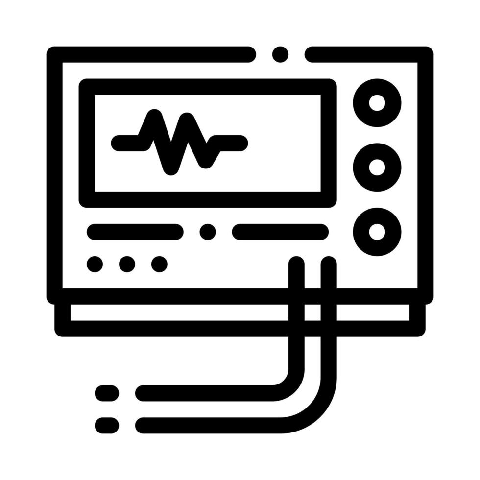 radio diagnos Utrustning ikon vektor översikt illustration