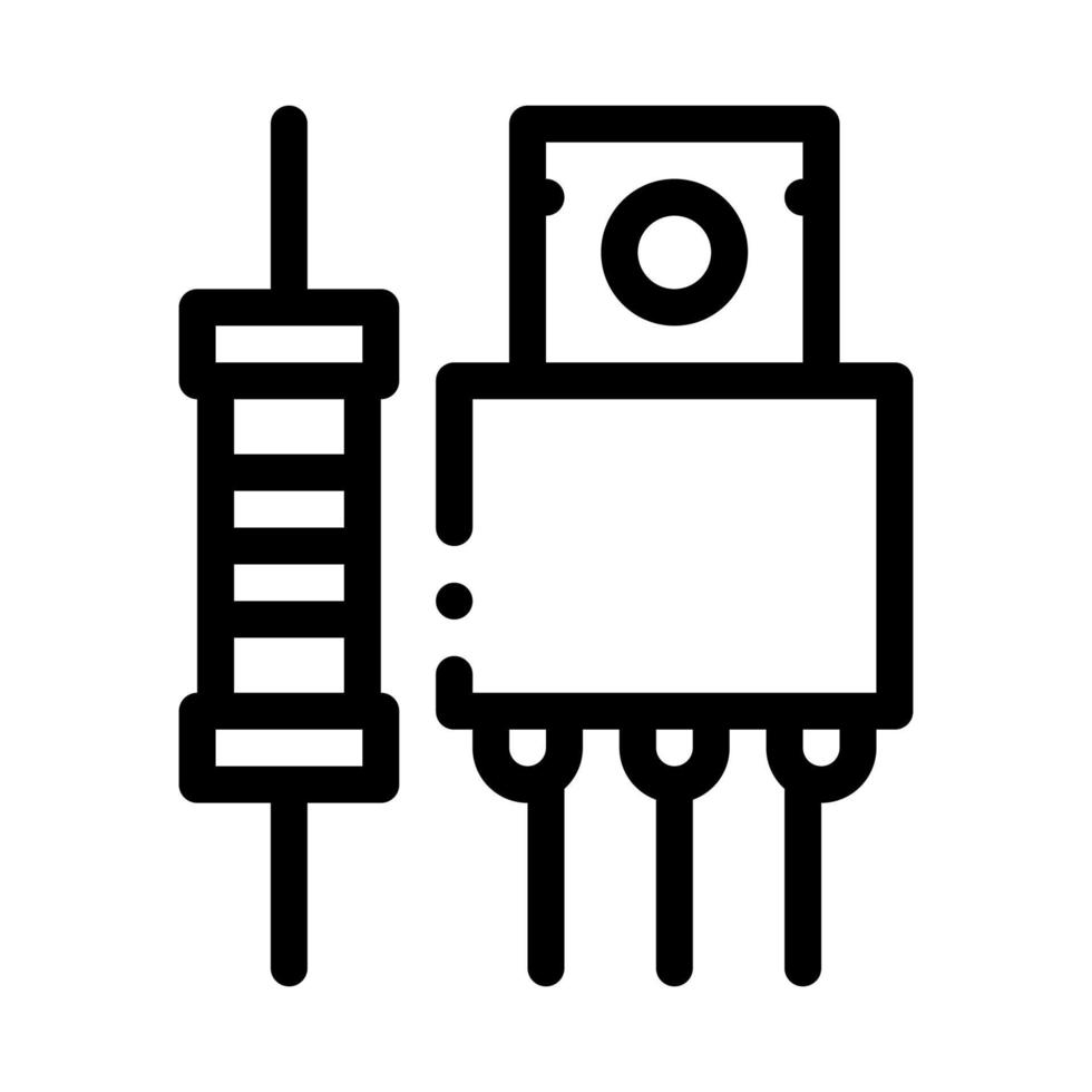 Symbol für Radioersatzteile, Vektorgrafik vektor