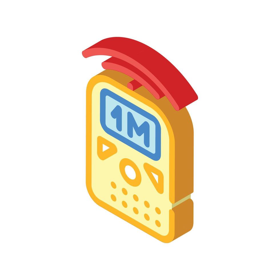 Ultraschall-Lineal-Messgeräte isometrische Symbol-Vektor-Illustration vektor