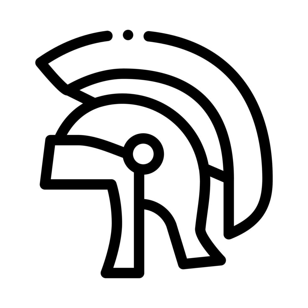 antik hjälm ikon vektor översikt illustration